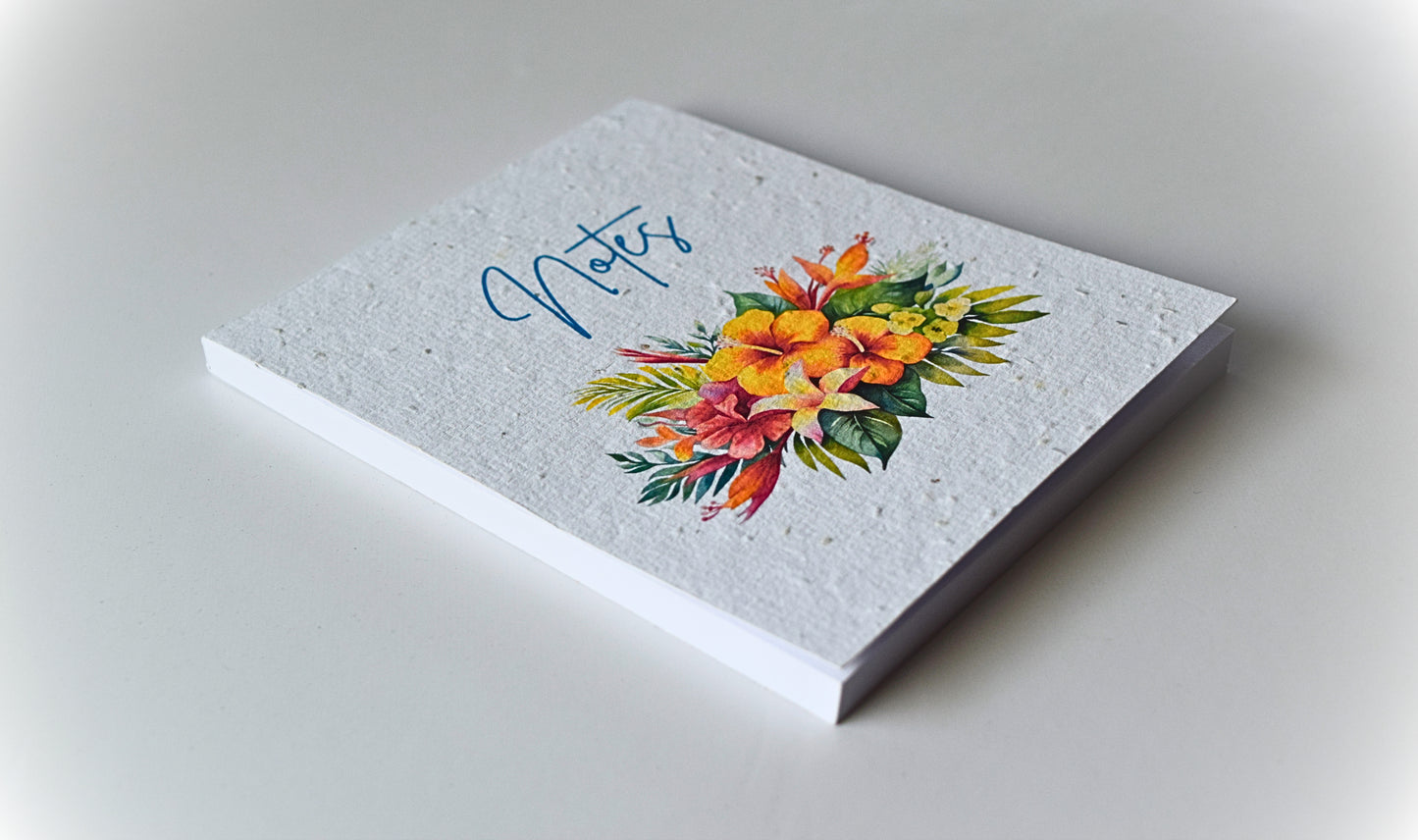 Handmade Plantable Notepads - Tropical