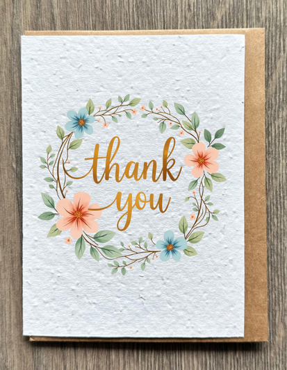 Floral Thank you Card