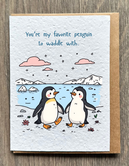Pengiun Love Card