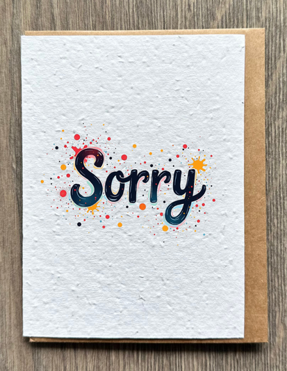 Splatter Sorry Card