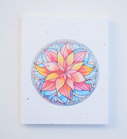 Handmade Plantable Notepads - Floral Glass