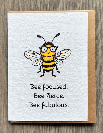 Bee Focused Motivational Card