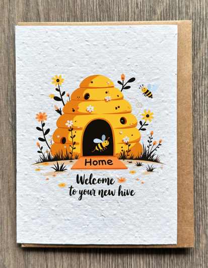 Bee Hive New Home Card
