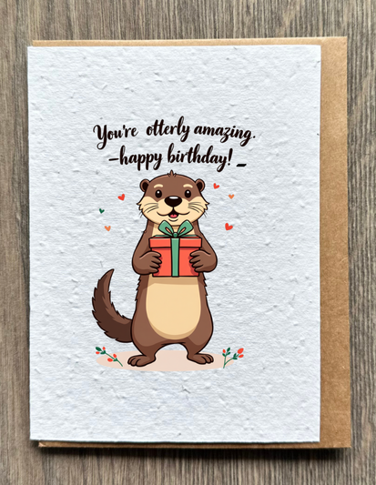 Otter Birthday Card