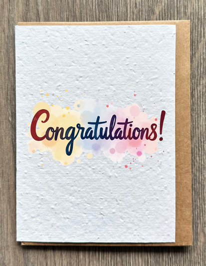 Splatter Congratulations Card