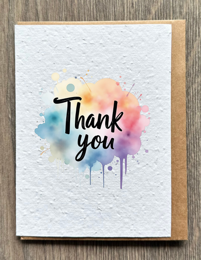 Splatter Thank you Card