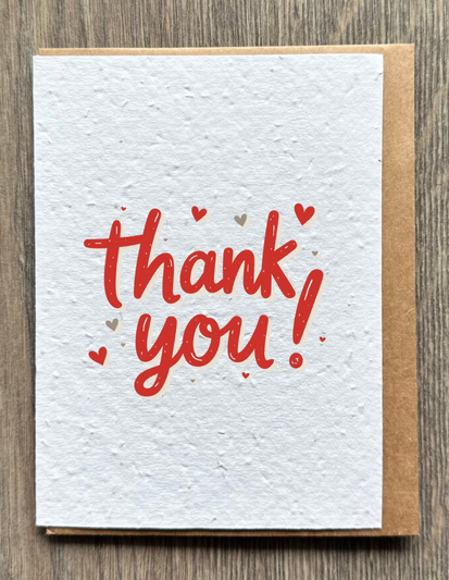 Hearts Thank you Card